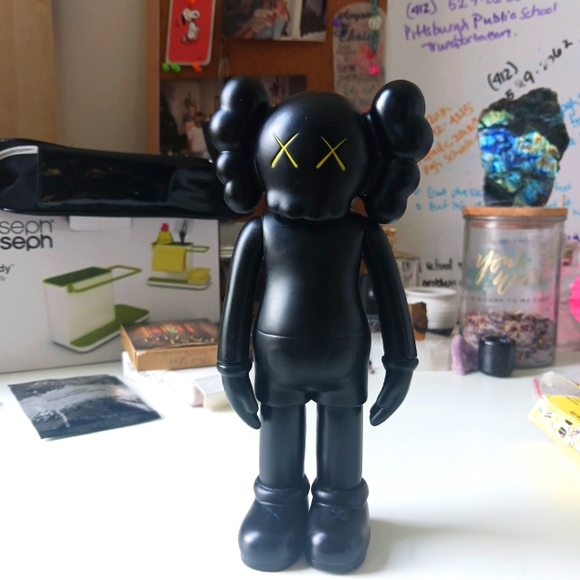 Authentic 2004 black Kaws Companion figure.